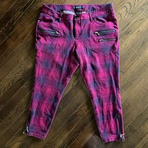 Torrid ankle cut plaid jeggings